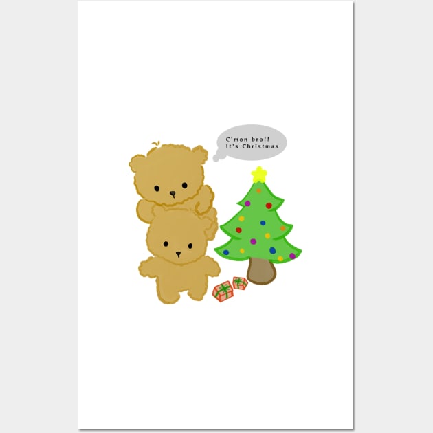 Cute Christmas collection, Tubbi bears Wall Art by yudoodliez